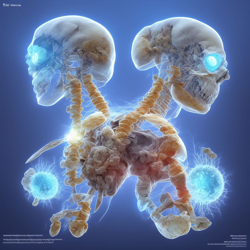 Other displaced fracture of fifth cervical vertebra, sequela digital illustration