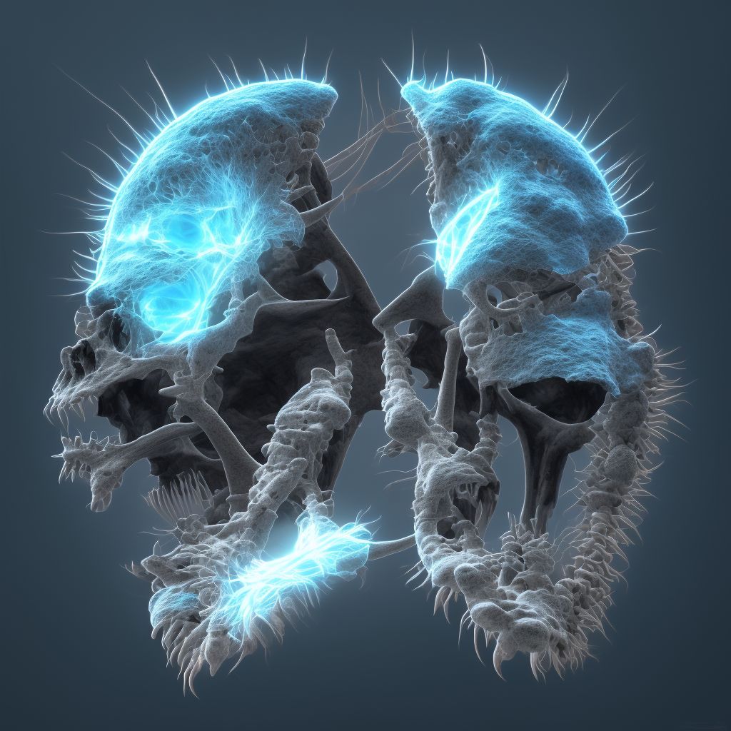 Type III traumatic spondylolisthesis of sixth cervical vertebra, sequela digital illustration