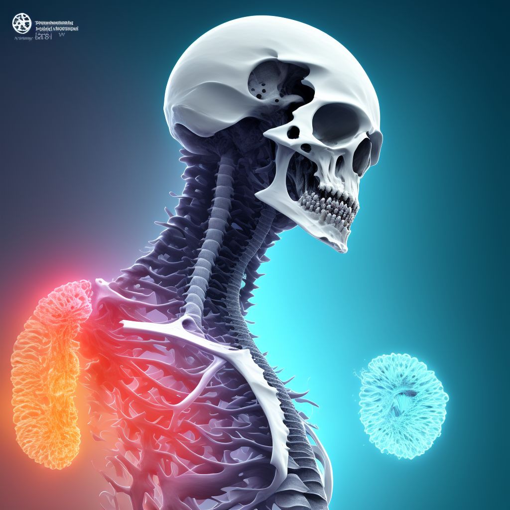 Other traumatic nondisplaced spondylolisthesis of sixth cervical vertebra, initial encounter for open fracture digital illustration