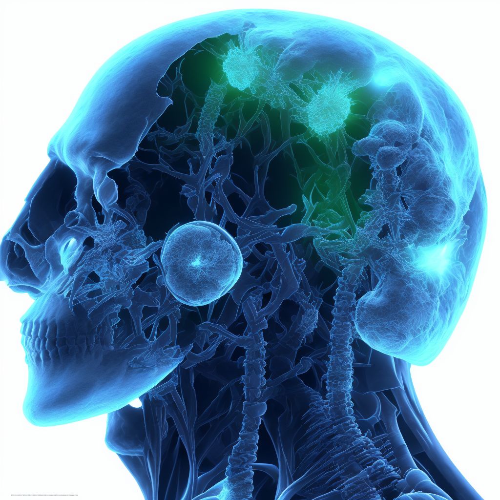 Other nondisplaced fracture of sixth cervical vertebra, sequela digital illustration