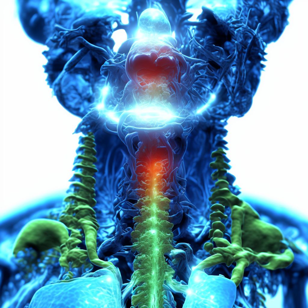 Subluxation of unspecified cervical vertebrae, subsequent encounter digital illustration