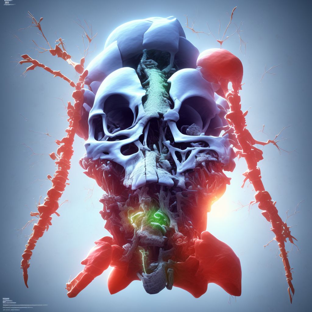 Dislocation of unspecified cervical vertebrae, initial encounter digital illustration