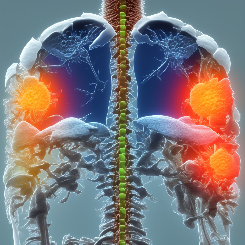 Subluxation of C0/C1 cervical vertebrae, sequela digital illustration