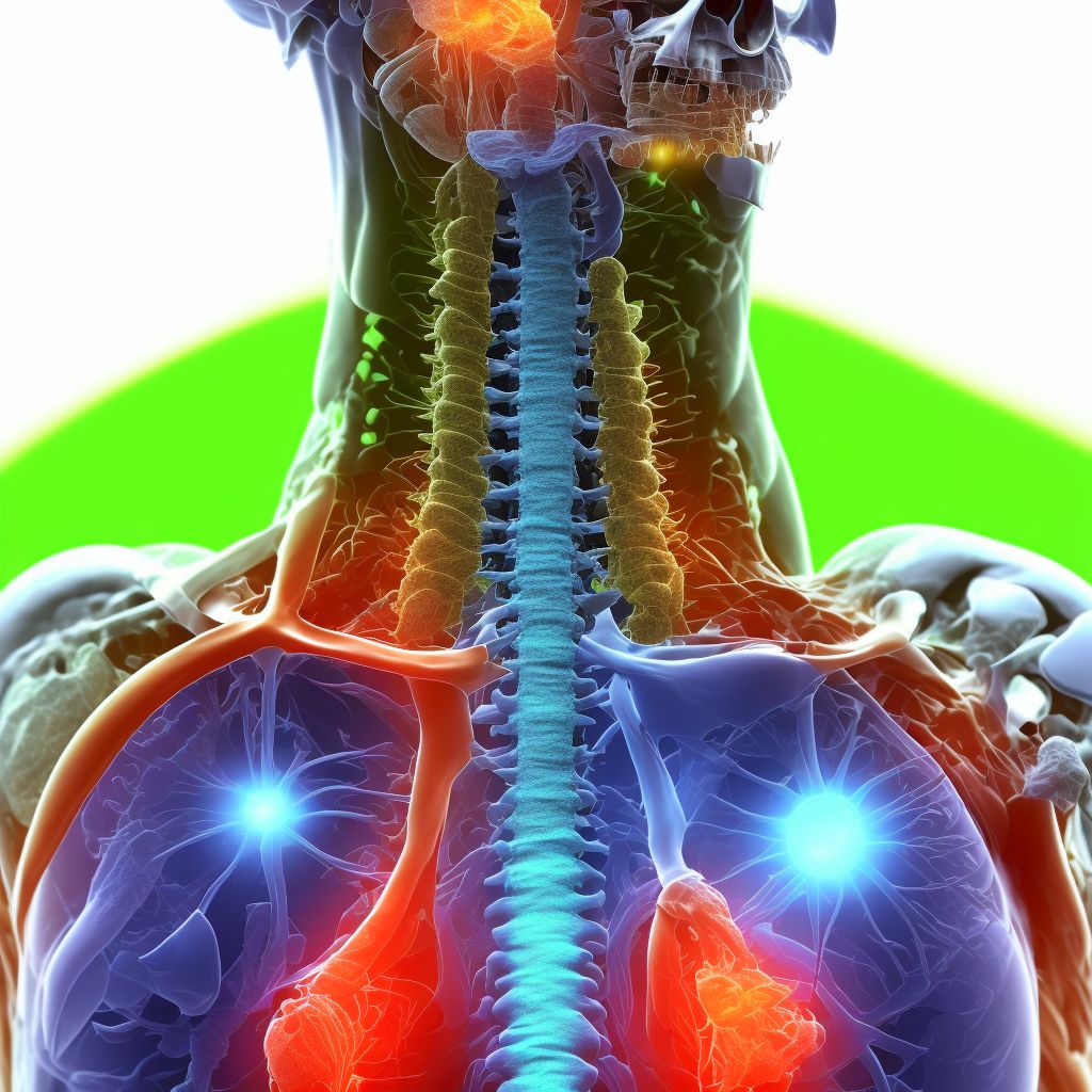 Subluxation of C1/C2 cervical vertebrae, initial encounter digital illustration