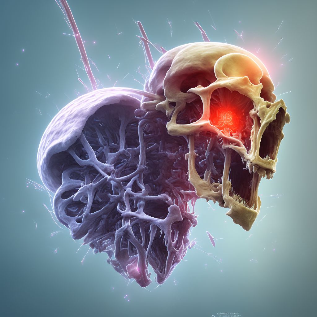 Dislocation of C3/C4 cervical vertebrae, initial encounter digital illustration