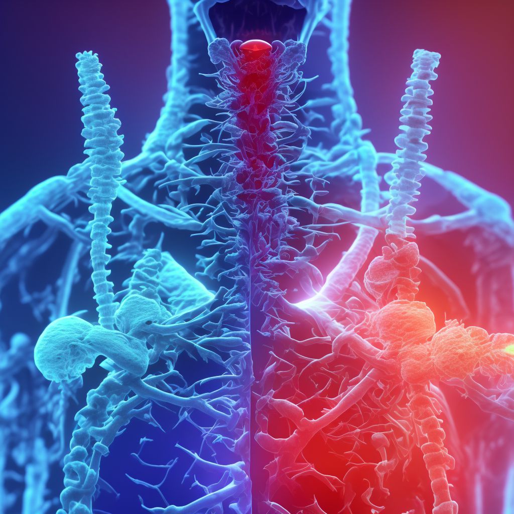 Subluxation of C4/C5 cervical vertebrae, subsequent encounter digital illustration