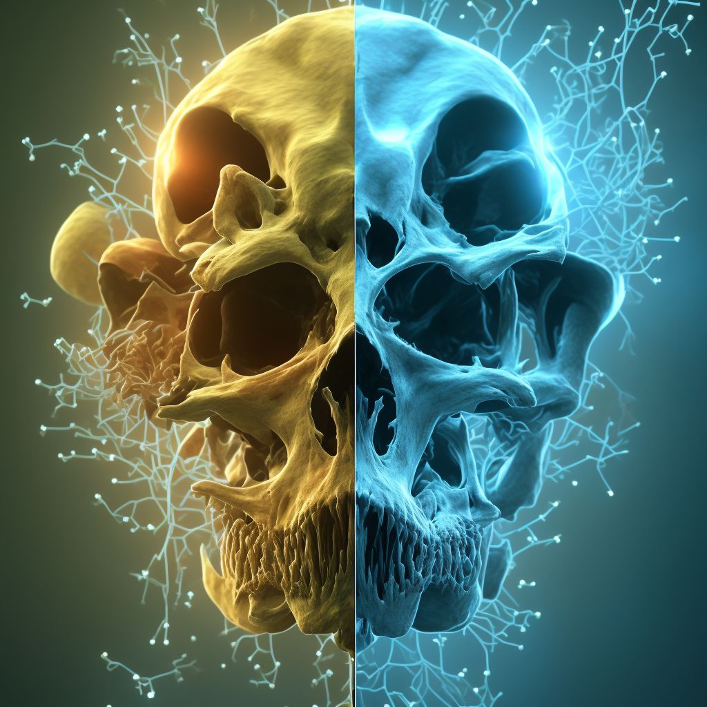 Dislocation of C6/C7 cervical vertebrae, initial encounter digital illustration