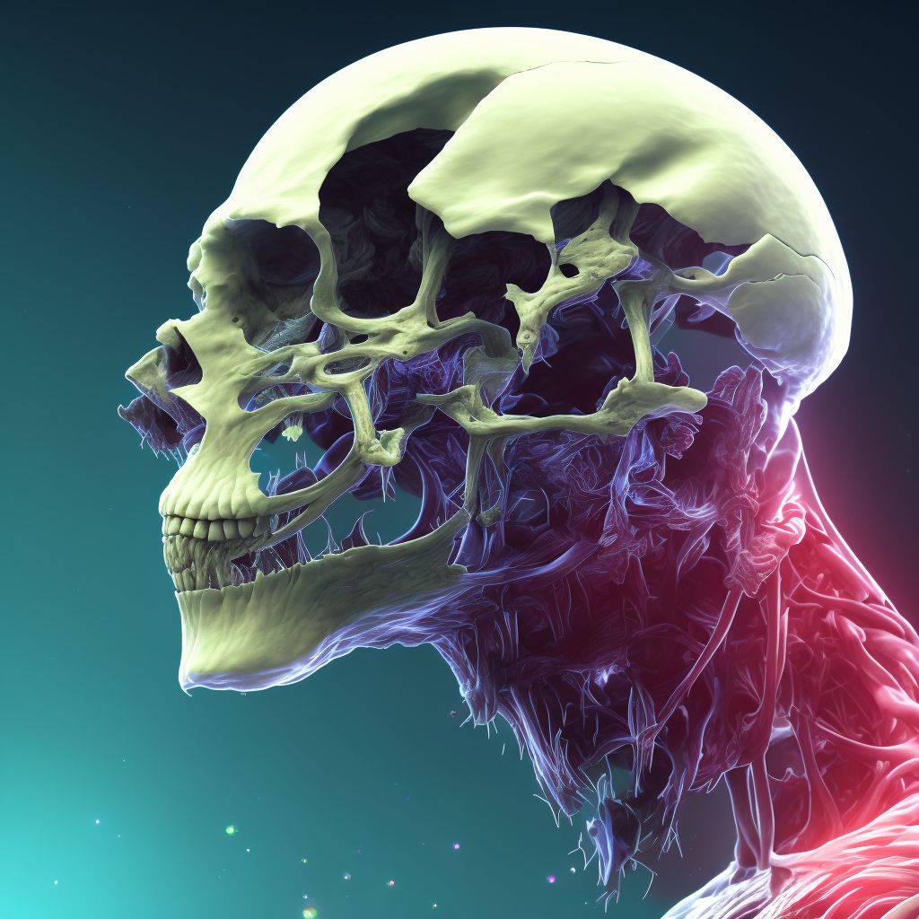 Dislocation of unspecified parts of neck, subsequent encounter digital illustration