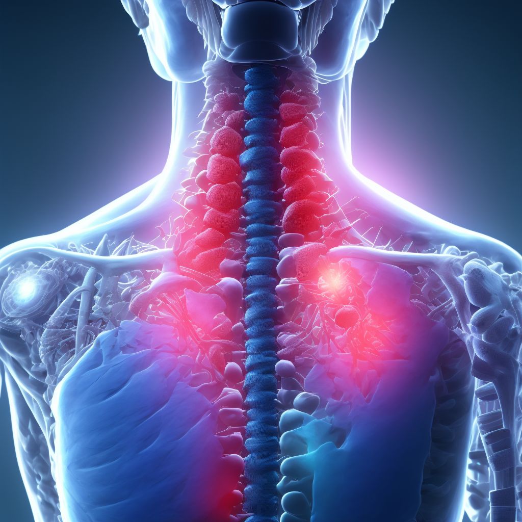 Sprain of joints and ligaments of other parts of neck, subsequent encounter digital illustration