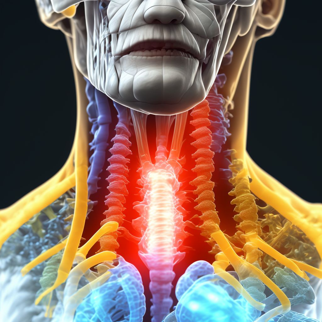 Sprain of joints and ligaments of unspecified parts of neck, initial encounter digital illustration