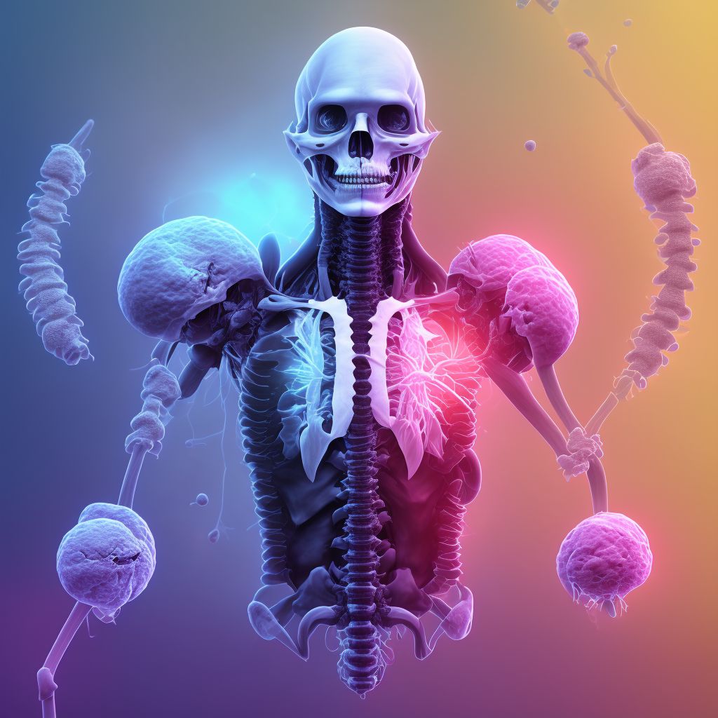 Unspecified injury at C1 level of cervical spinal cord, sequela digital illustration