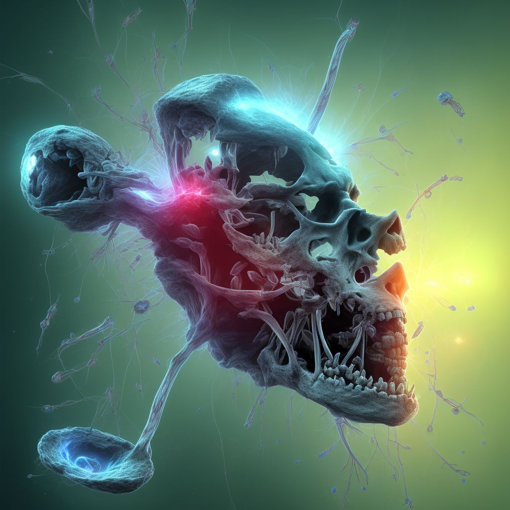 Unspecified injury at C2 level of cervical spinal cord, subsequent encounter digital illustration