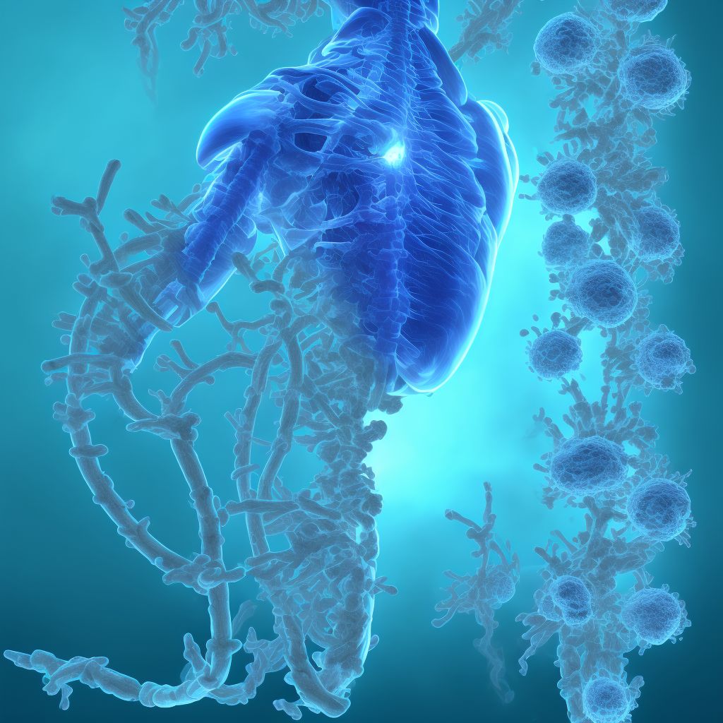 Unspecified injury at C3 level of cervical spinal cord, sequela digital illustration