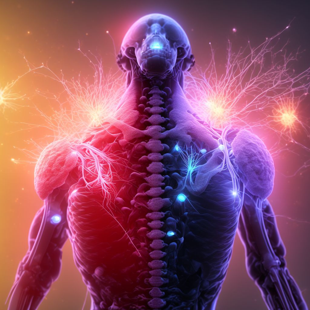 Unspecified injury at C4 level of cervical spinal cord, initial encounter digital illustration