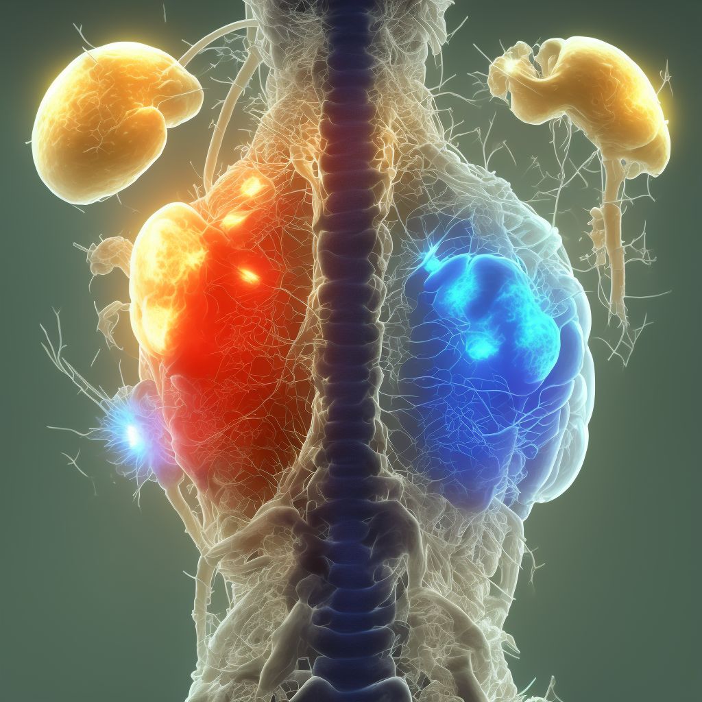 Unspecified injury at C5 level of cervical spinal cord, sequela digital illustration