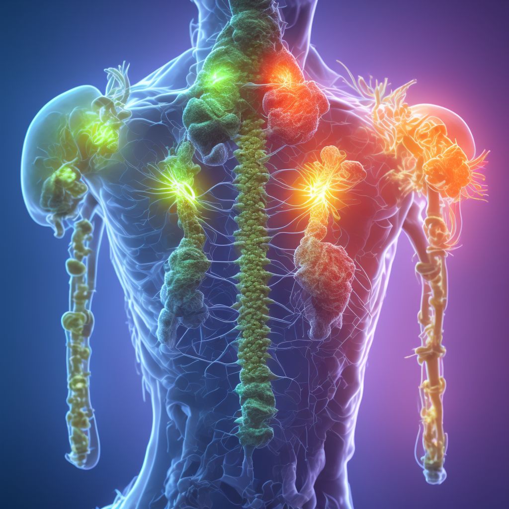 Unspecified injury at C7 level of cervical spinal cord, subsequent encounter digital illustration