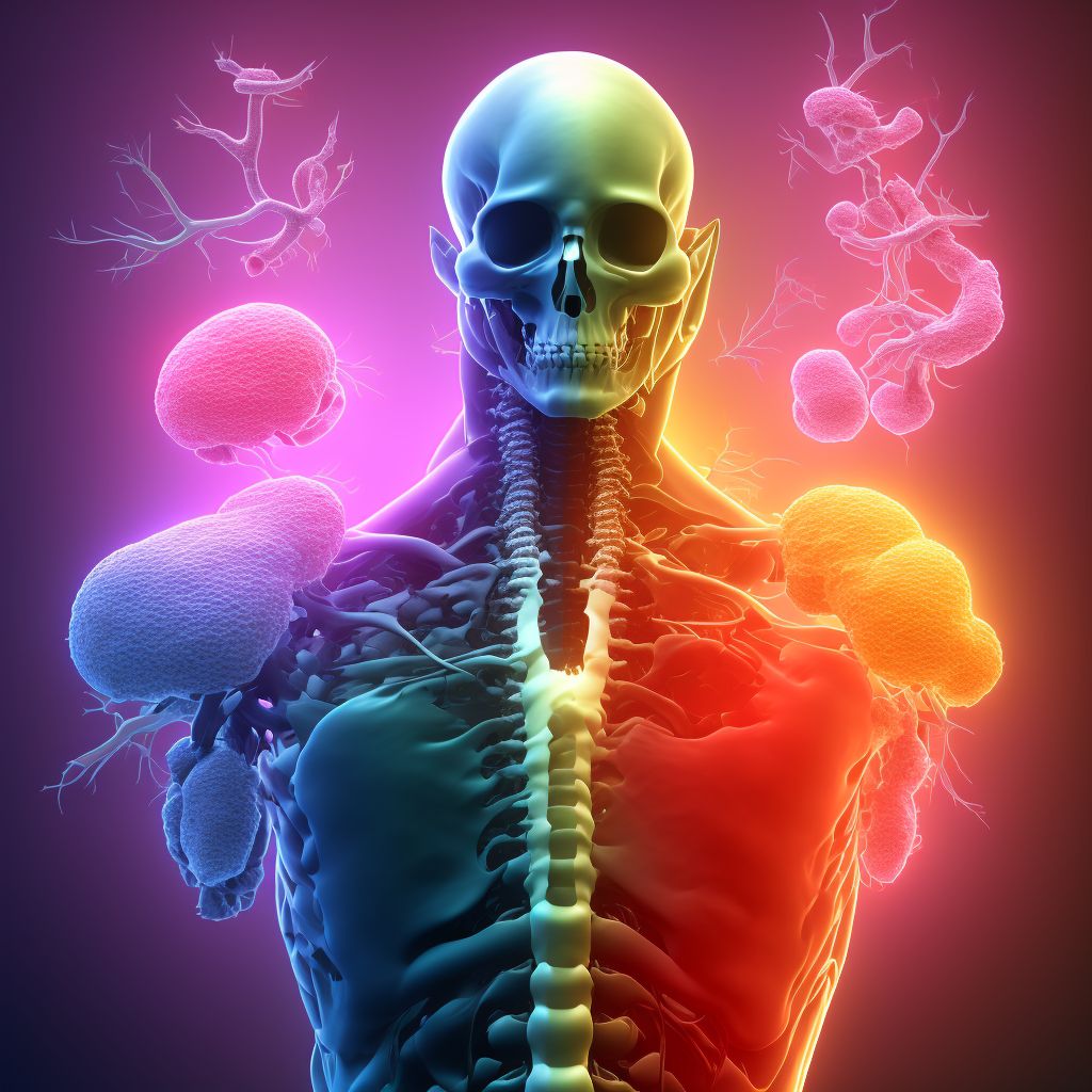 Unspecified injury at unspecified level of cervical spinal cord, subsequent encounter digital illustration