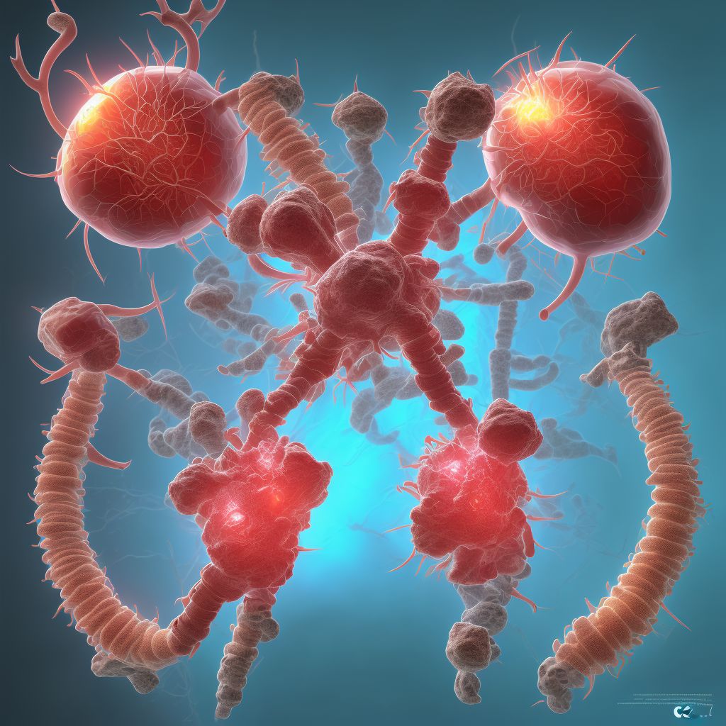 Complete lesion at C6 level of cervical spinal cord, initial encounter digital illustration