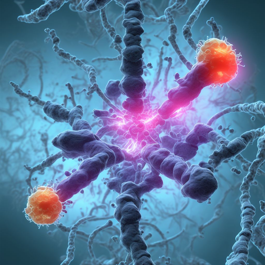 Complete lesion at C6 level of cervical spinal cord, sequela digital illustration