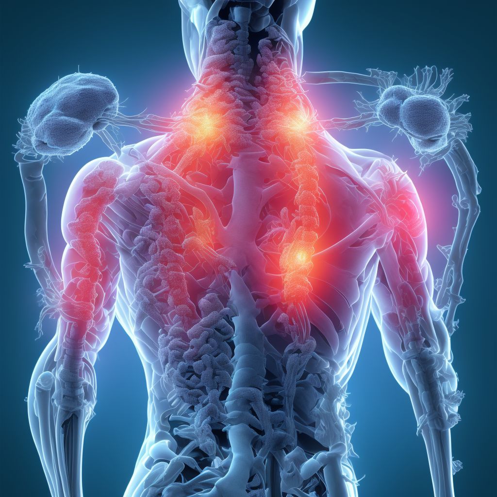 Anterior cord syndrome at C3 level of cervical spinal cord, initial encounter digital illustration