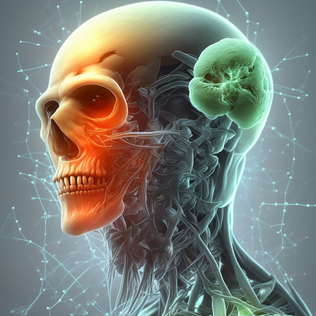 Anterior cord syndrome at C5 level of cervical spinal cord, sequela digital illustration