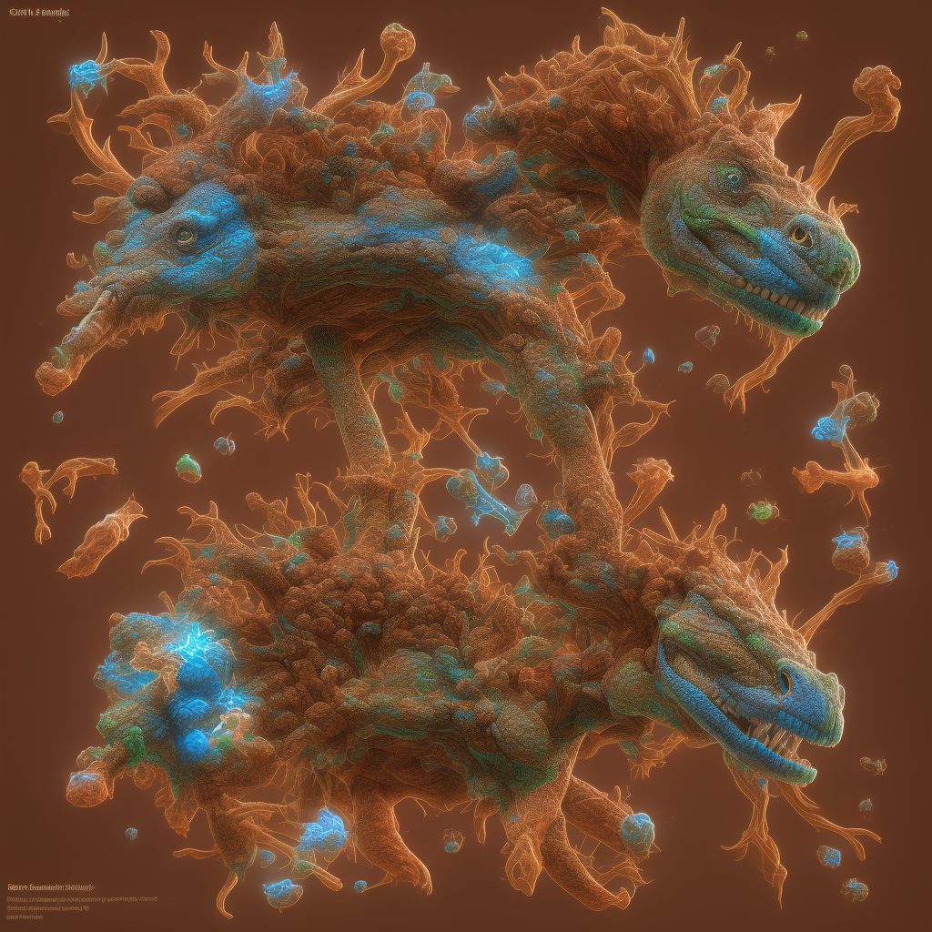 Brown-Sequard syndrome at C5 level of cervical spinal cord, sequela digital illustration