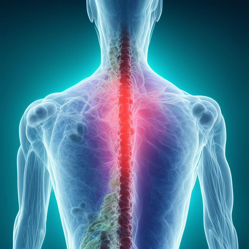 Injury of peripheral nerves of neck, sequela digital illustration