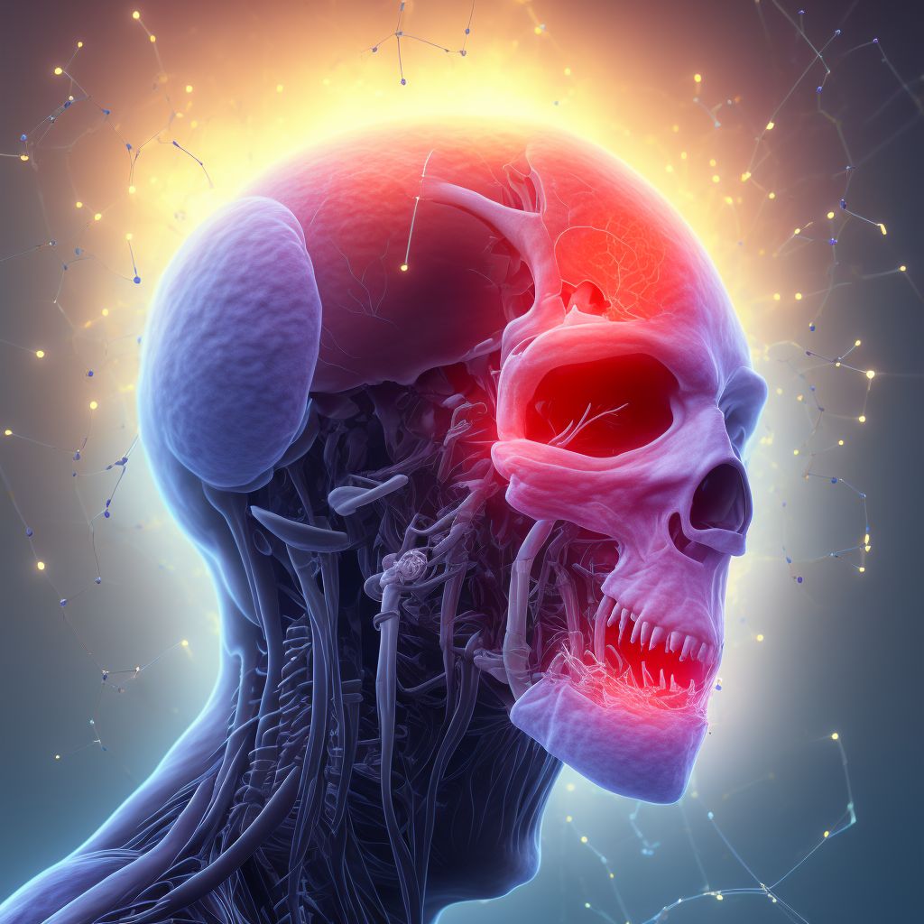 Injury of cervical sympathetic nerves, initial encounter digital illustration