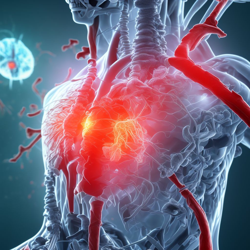 Unspecified injury of right carotid artery, subsequent encounter digital illustration