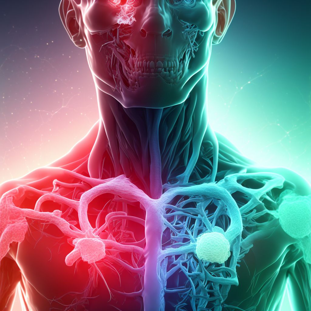 Unspecified injury of unspecified carotid artery, initial encounter digital illustration