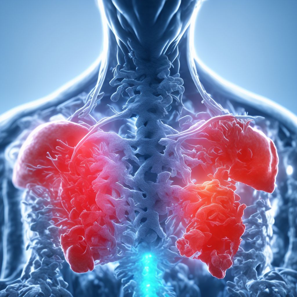 Unspecified injury of left vertebral artery, subsequent encounter digital illustration