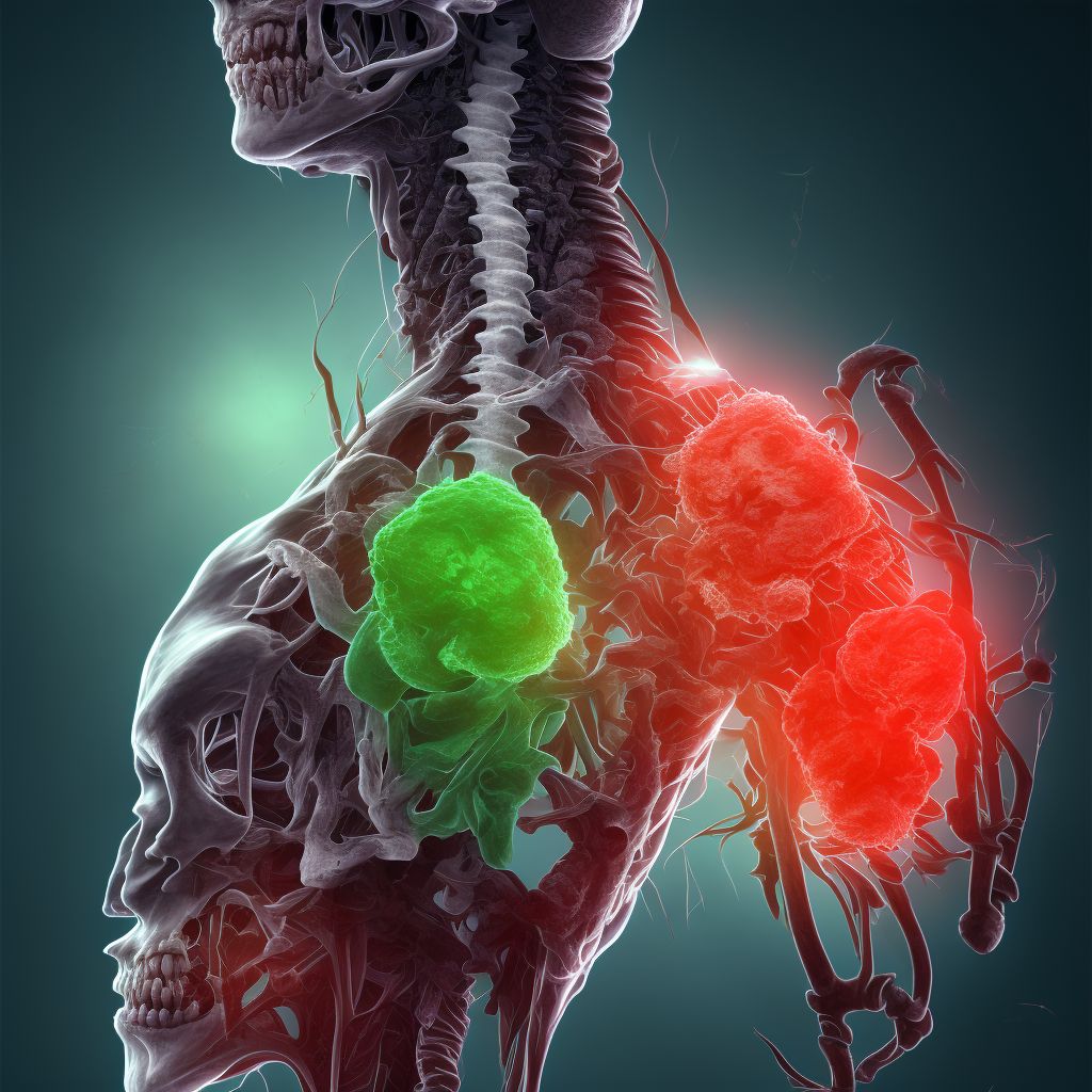 Unspecified injury of unspecified vertebral artery, subsequent encounter digital illustration