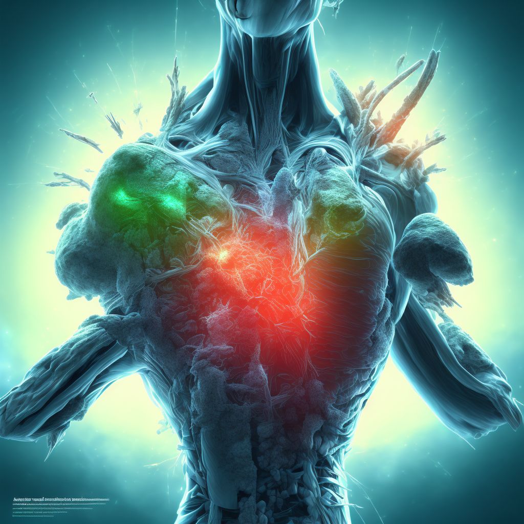 Major laceration of right vertebral artery, sequela digital illustration