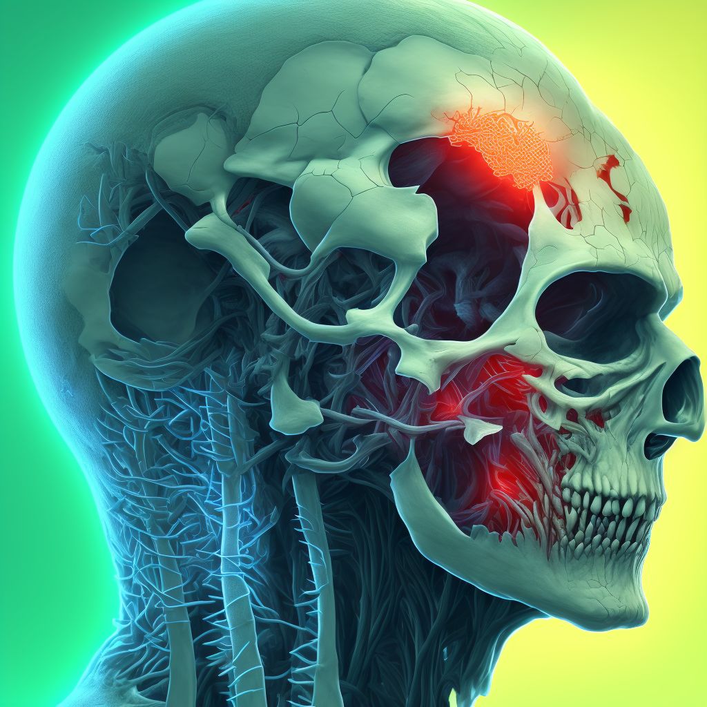 Major laceration of left vertebral artery, sequela digital illustration