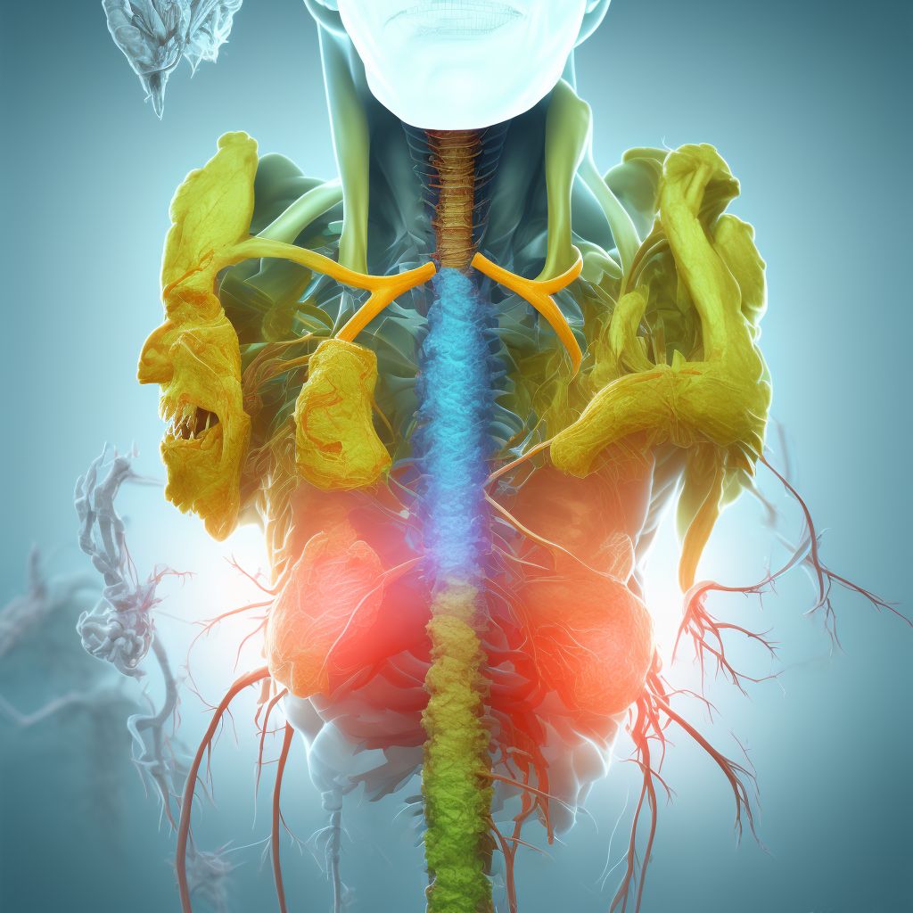 Other specified injury of right external jugular vein, sequela digital illustration