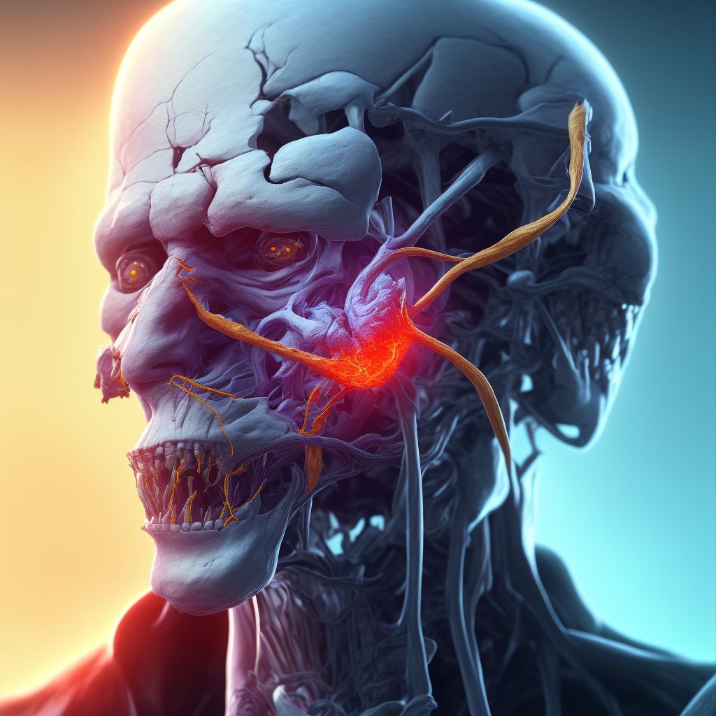 Other specified injury of left external jugular vein, subsequent encounter digital illustration