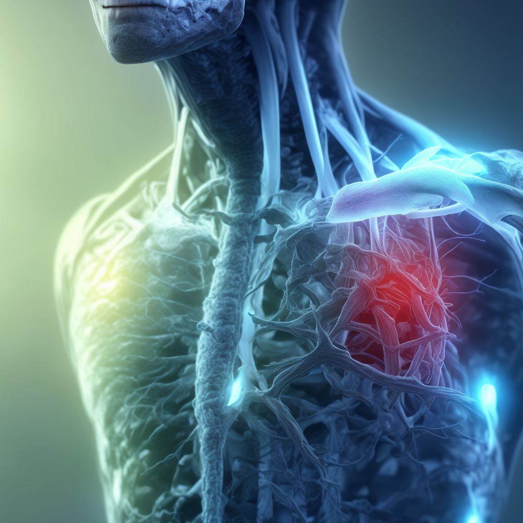 Unspecified injury of right internal jugular vein, subsequent encounter digital illustration