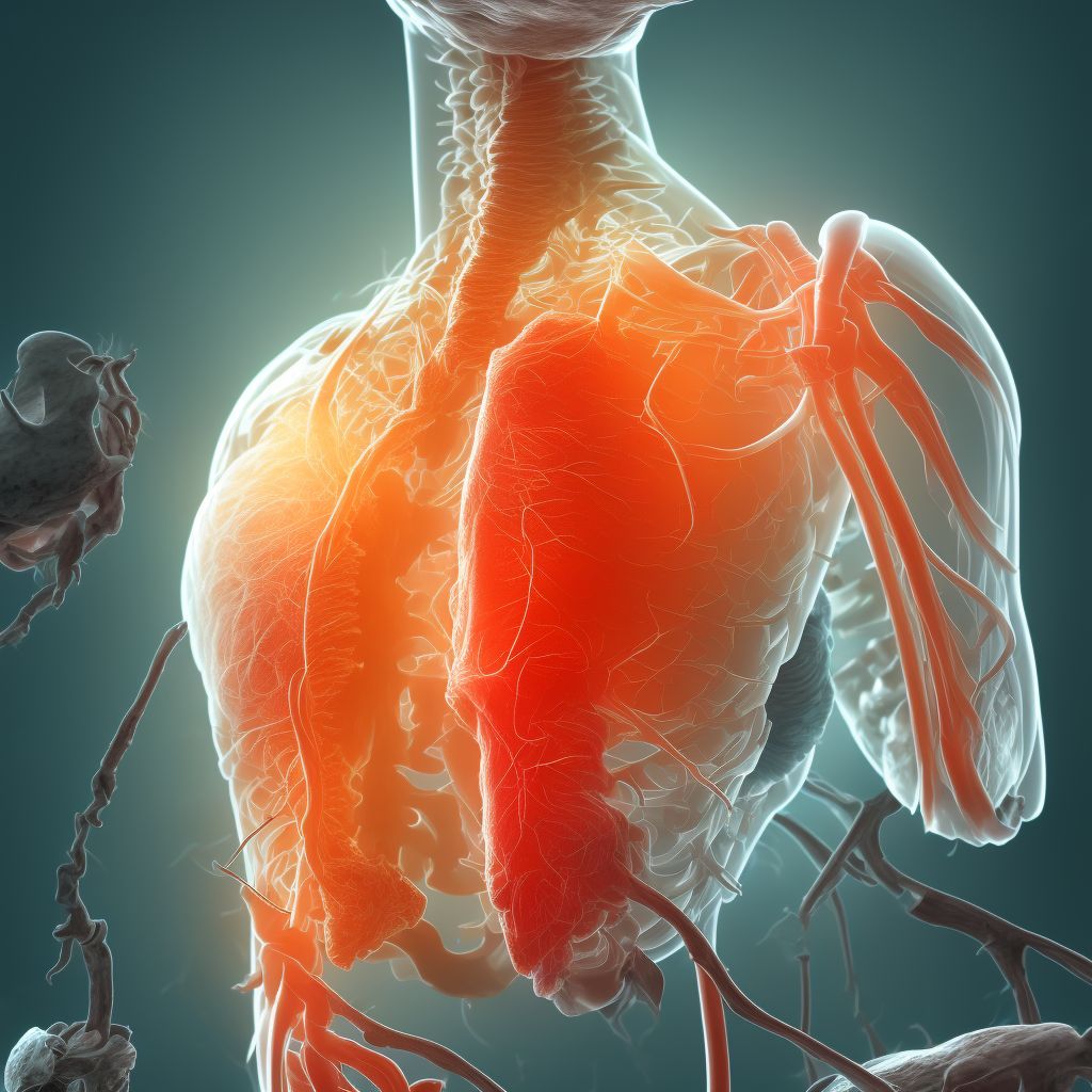 Unspecified injury of left internal jugular vein, subsequent encounter digital illustration