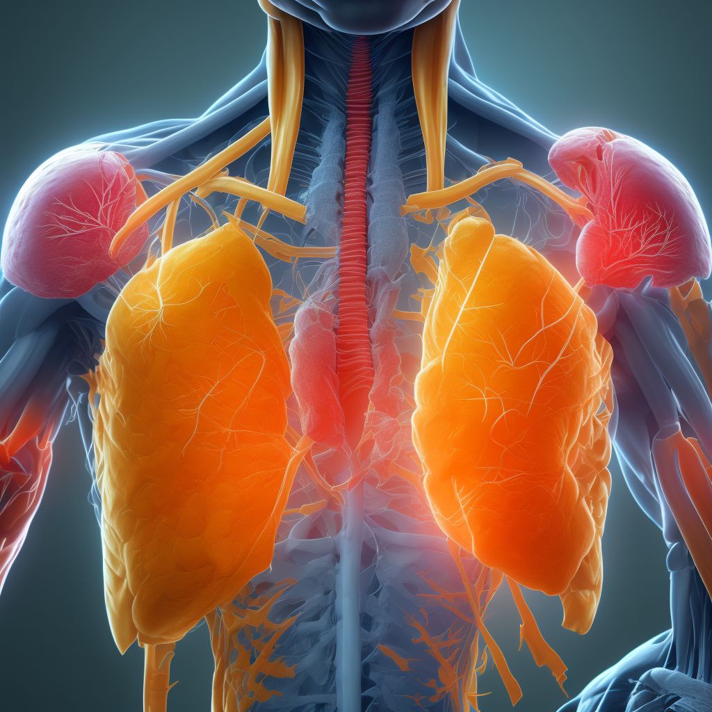 Other specified injury of right internal jugular vein, sequela digital illustration