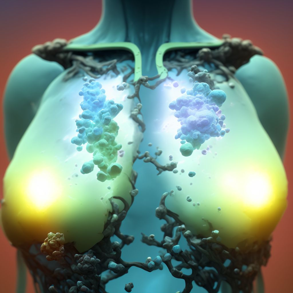 Abrasion of breast, unspecified breast, subsequent encounter digital illustration