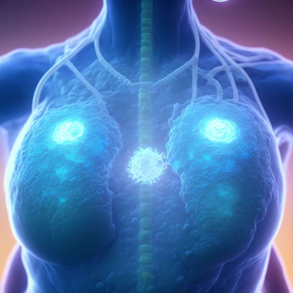 Blister (nonthermal) of breast, unspecified breast, sequela digital illustration