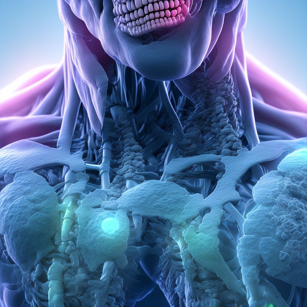 Abrasion of bilateral front wall of thorax, sequela digital illustration