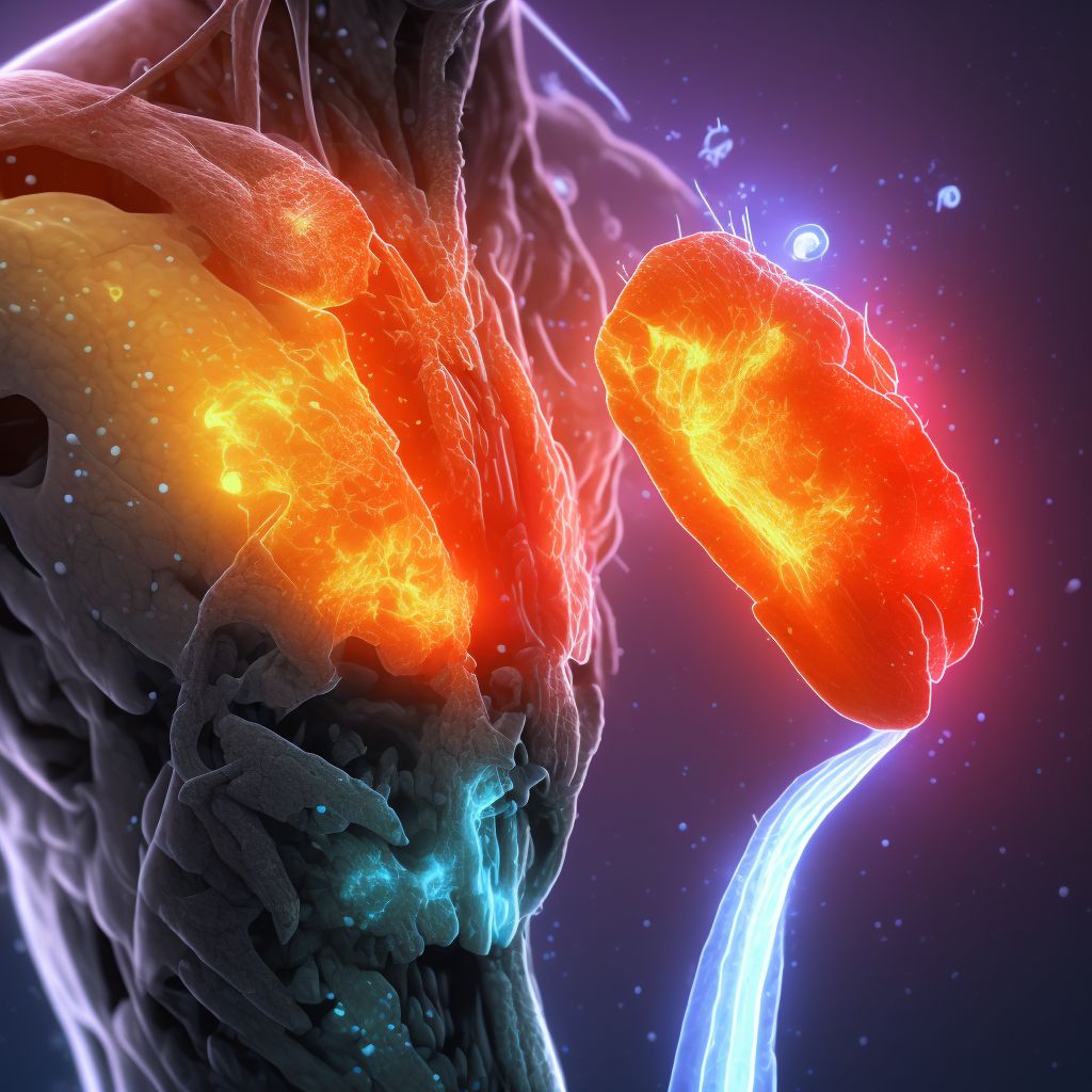 Blister (nonthermal) of right front wall of thorax, initial encounter digital illustration