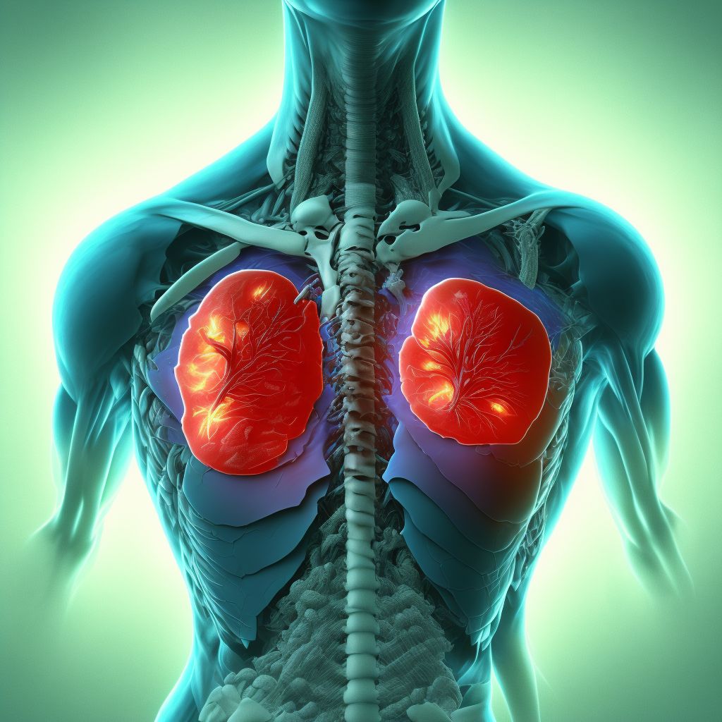 Unspecified superficial injuries of right back wall of thorax, initial encounter digital illustration