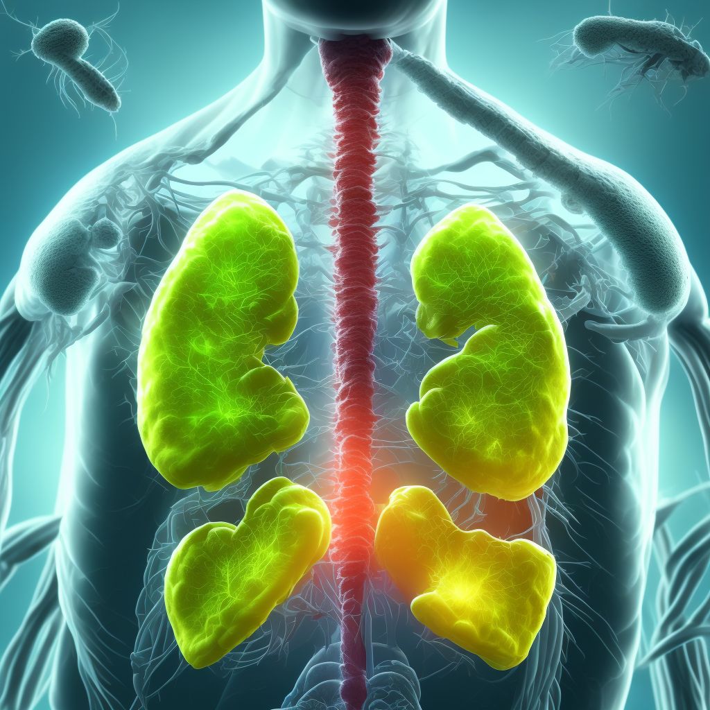 Puncture wound without foreign body of left front wall of thorax without penetration into thoracic cavity, initial encounter digital illustration