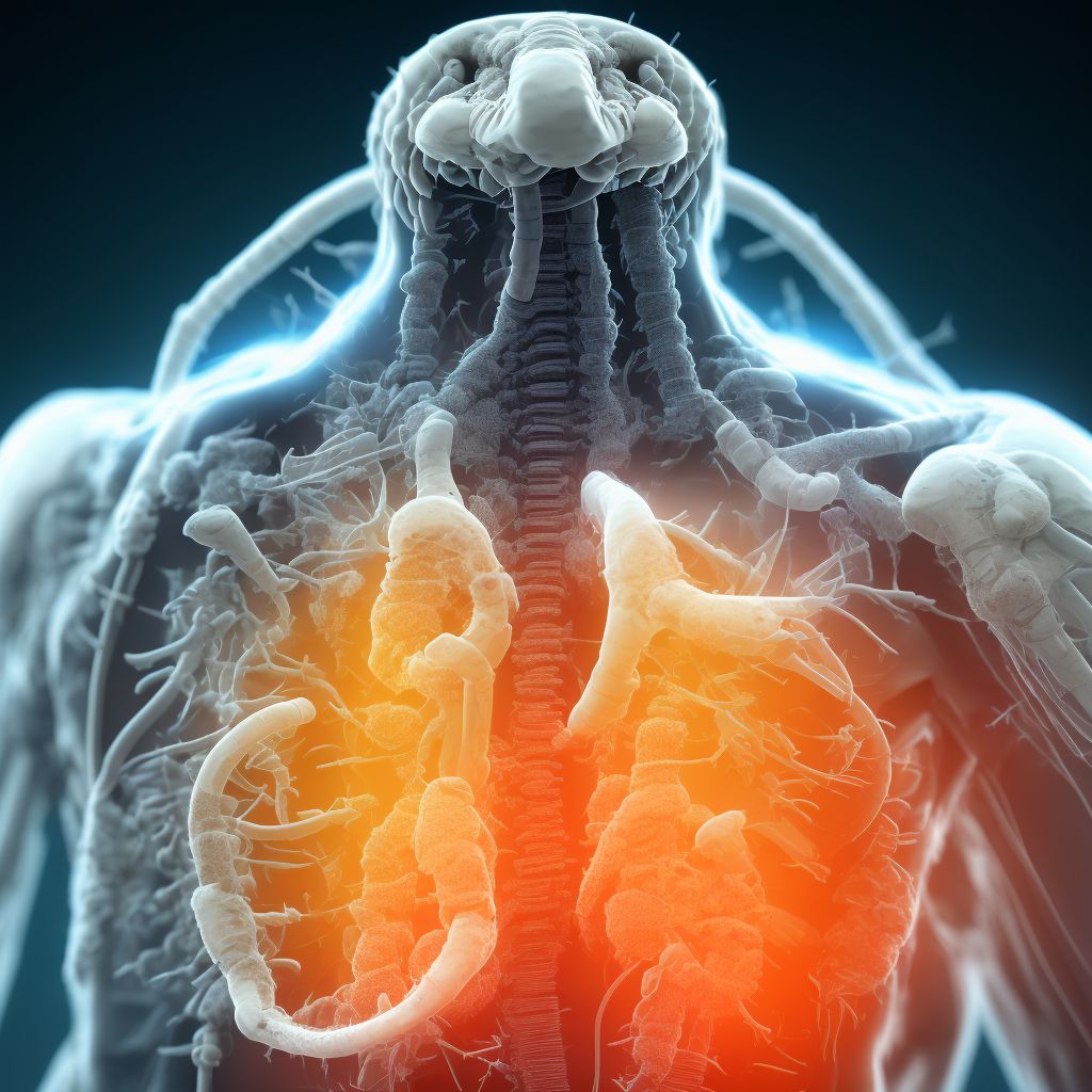 Puncture wound without foreign body of unspecified front wall of thorax without penetration into thoracic cavity, initial encounter digital illustration