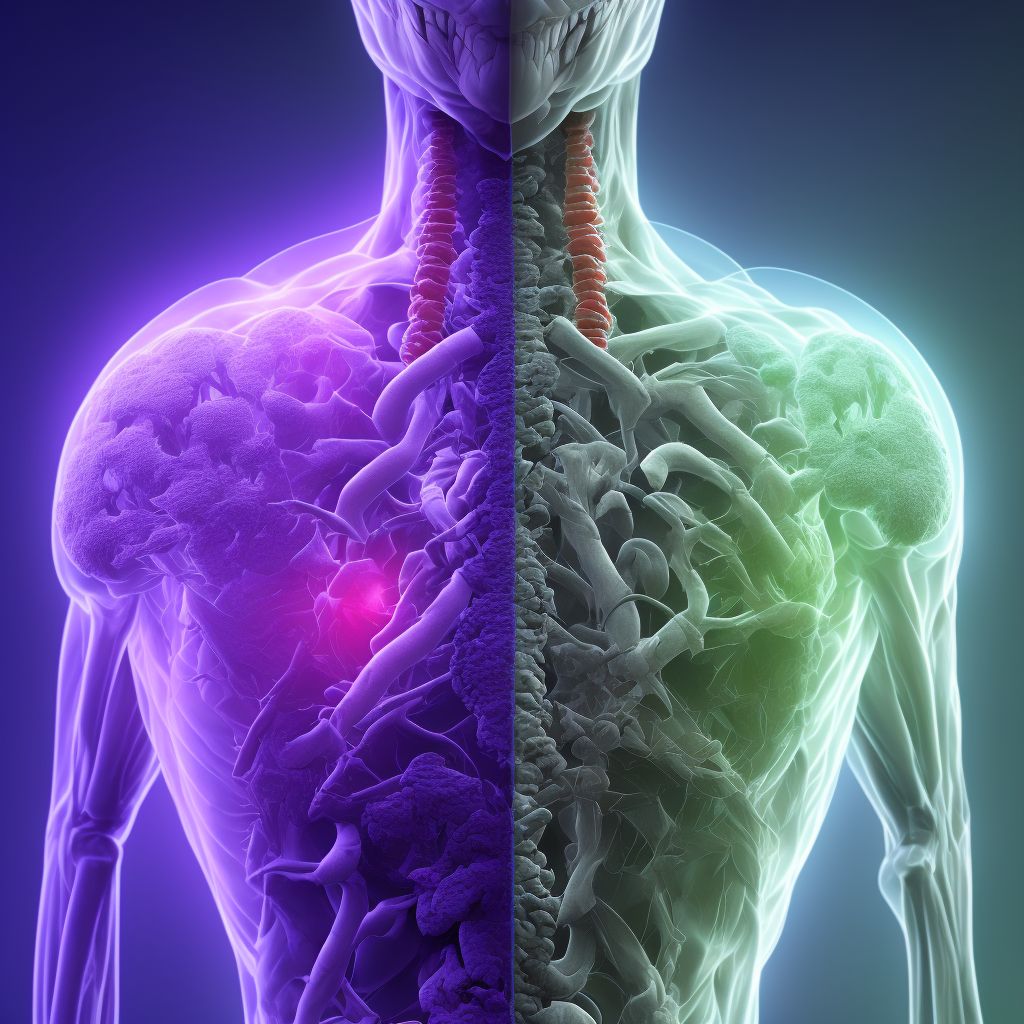 Open bite of left front wall of thorax without penetration into thoracic cavity, initial encounter digital illustration