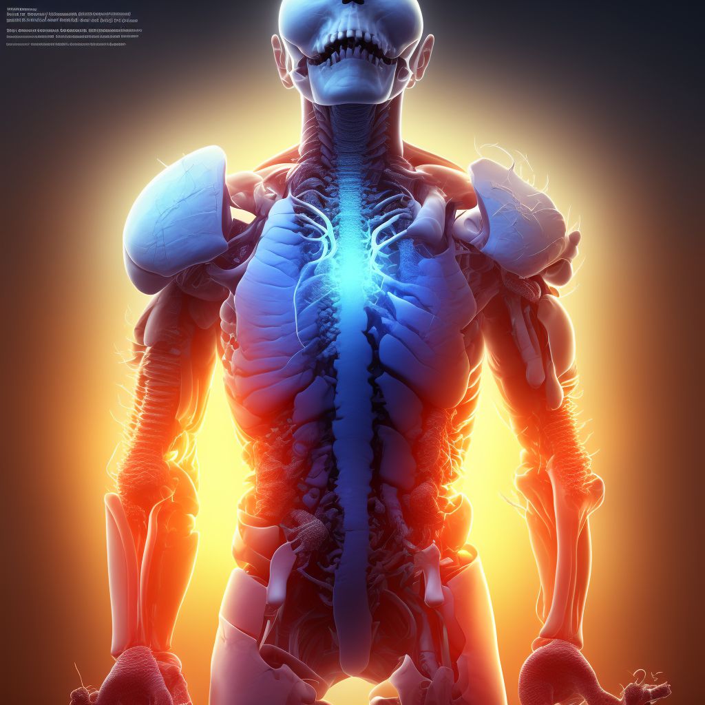 Puncture wound without foreign body of right back wall of thorax without penetration into thoracic cavity, subsequent encounter digital illustration