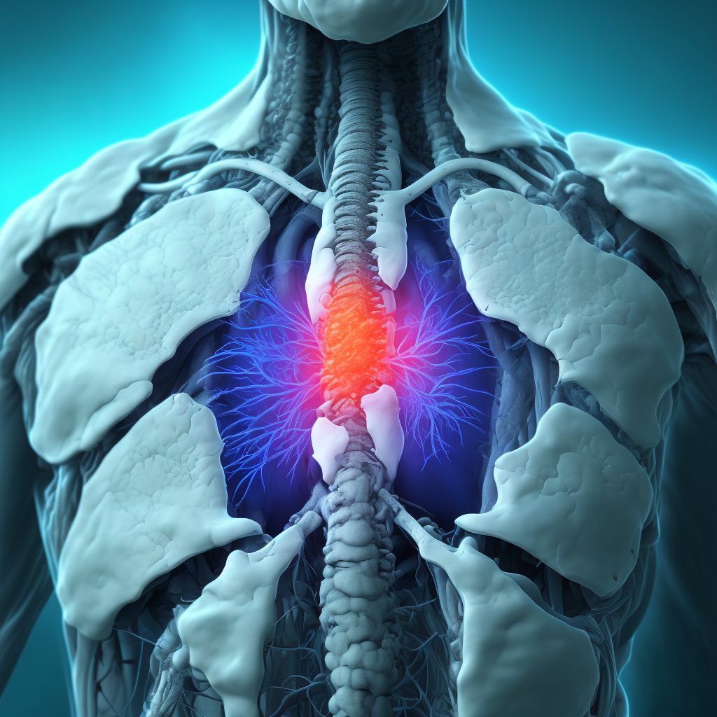 Puncture wound without foreign body of left back wall of thorax without penetration into thoracic cavity, initial encounter digital illustration