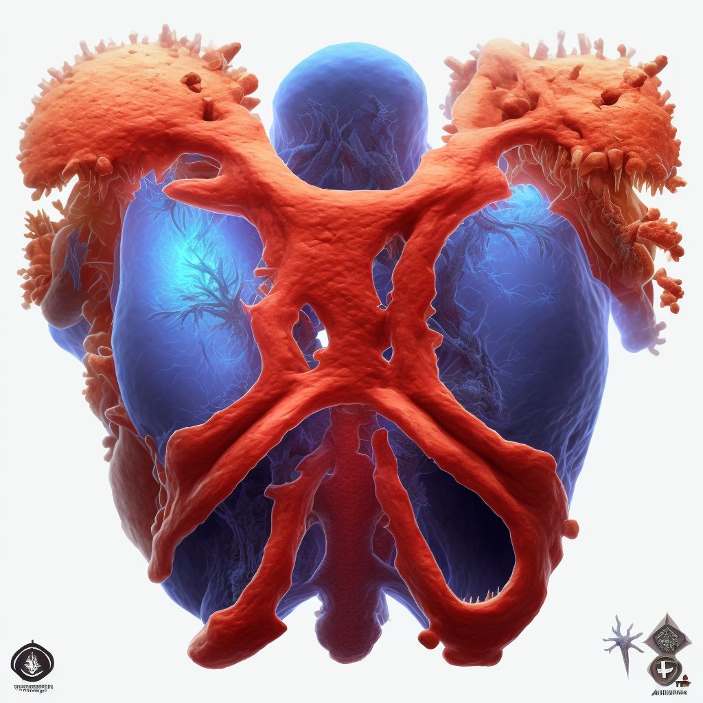 Open bite of left back wall of thorax without penetration into thoracic cavity, initial encounter digital illustration